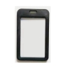 Picture of Black 86x54 mm Card holder / carrying case hard plastic / Badge holder. Clear on both sides. (vertical / portrait). 60270341